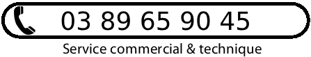 Service commercial & technique : 03 67 262 242